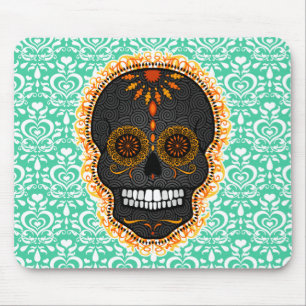Feliz Muertos - festlicher Zuckerschädel Mousepad