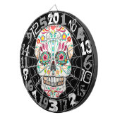 Feliz Muertos - glücklicher ZuckerschädelDartboard Dartscheibe (Vorderseite rechts)