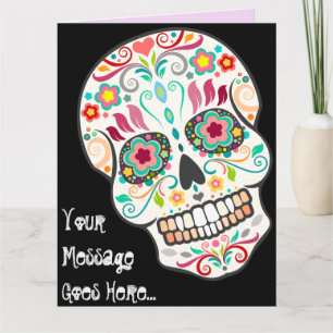 Feliz Muertos - Happy Sugar Skull Custom BIG Card Karte