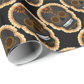 Feliz Muertos - Happy Sugar Skulls Wrapping Paper Geschenkpapier