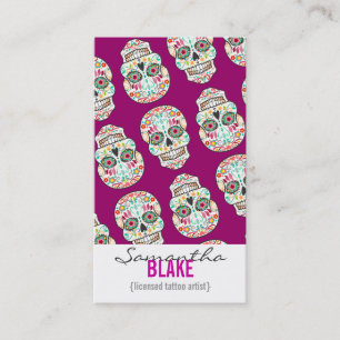 Feliz Muertos - Vertikale Bizcards für Zuckersch Visitenkarte