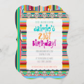 Feliz Muertos Zuckerschädel auf festlichen Einladung (Vorne/Hinten)