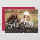 Feliz Natal | Cartão de Natal Feiertagskarte (Vorne/Hinten)