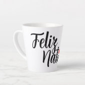 Feliz Natal com a touca do Papai Weihnachten Latte Milchtasse (Linke Ecke)