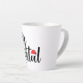 Feliz Natal com a touca do Papai Weihnachten Latte Milchtasse (Rechte Ecke)