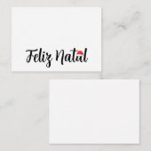 Feliz Natal com a touca do Papai Weihnachten Mitteilungskarte (Vorne/Hinten)