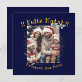 Feliz Natal e Próspero Ano Calligraphy Religious (Vorne/Hinten)