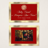 Feliz Natal e Próspero Ano Novo Royal Gold Red (Vorne & Hinten)