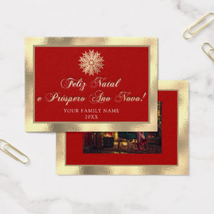 Feliz Natal e Próspero Ano Novo Royal Gold Red