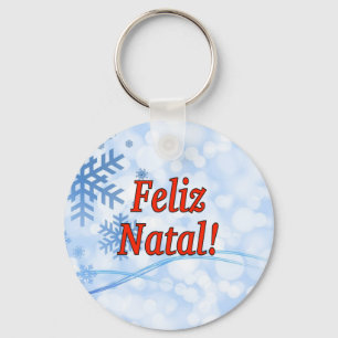 Feliz Natal! Frohe Weihnachten in Portugiesisch rf Schlüsselanhänger