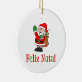 Feliz Natal Keramik Ornament (Rechts)