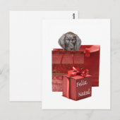 Feliz Natal Kurzhaar Postkarte (Vorne/Hinten)