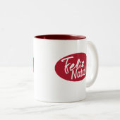 Feliz Natal Merry Christmas Portugiesisch Zweifarbige Tasse (VorderseiteRechts)