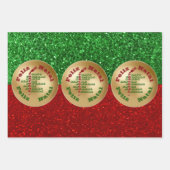 Feliz Natal Portugal Roter Garten Geschenkpapier Set (Vorderseite)