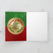 Feliz Natal Portugal Wine Lissabon Karte (Innenseite)