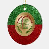 Feliz Natal Portugal Wine Lissabon Keramik Ornament (Links)