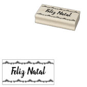 Feliz Natal Portugiesisch) Briefmarke Gummistempel (Stempel)