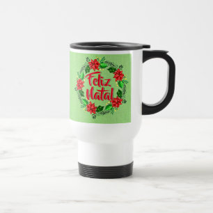 Feliz Natal Portugiesisch Frohe Weihnachten Reisebecher