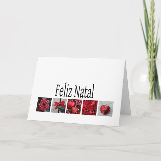Feliz Natal - Portugiesische Weihnachtskarte Feiertagskarte (Vorderseite)