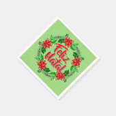 Feliz Natal Portugiesischer Weihnachtscocktail Serviette (Ecke)