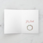 Feliz Natal, Portugiesischer Weihnachtskranz Feiertagskarte (Innenseite)