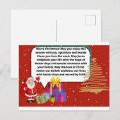 Feliz Natal  Postkarte (Vorne/Hinten)