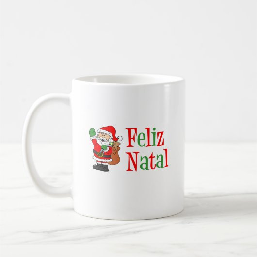 Feliz Natal Santa Kaffeetasse (Links)