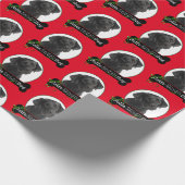 Feliz Naughty Black Lab Geschenkpapier (Ecke)