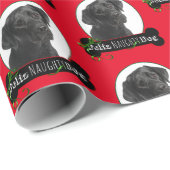 Feliz Naughty Black Lab Geschenkpapier (Rolleneckpunkt)