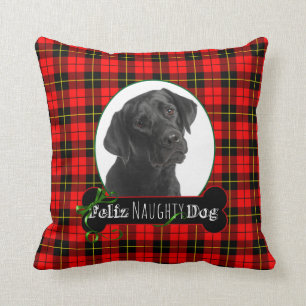 Feliz Naughty Black Lab Kissen