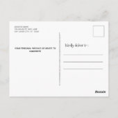 Feliz Naughty Cat Funny Personalisiert Pet Foto Ho Postkarte (Rückseite)