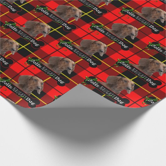 Feliz Naughty Dackel Geschenkpapier (Ecke)