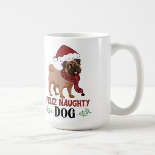 Feliz Naughty Dog Christmas Kaffeetasse