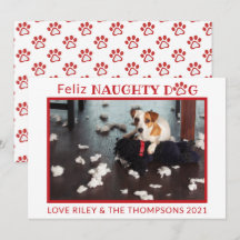 Feliz Naughty Dog Red Paws Horizontal Foto Ho