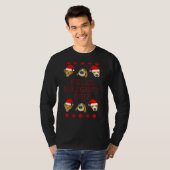 Feliz Naughty Dog Ugly Christmas Sweater Style T-Shirt (Vorne ganz)