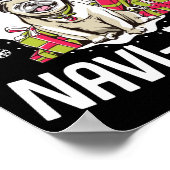 Feliz Navi- Dog Funny Christmas Puff Poster (Ecke)