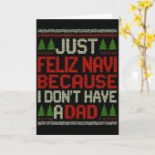 Feliz Navi No Dad Funny Christmas Dark Humor  Karte (Gelbe Blume)