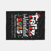 Feliz Navidad 2025 Matching Family Spanish Christm Fleecedecke (Vorderseite (Horizontal))