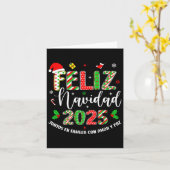Feliz Navidad 2025 Matching Family Spanish Christm Karte (Gelbe Blume)