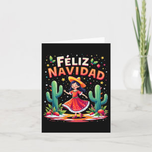 Feliz Navidad 2025 Spanisch-Mexikanischer Weihnach Karte