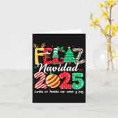 Feliz Navidad 2025 Spanish Christmas Mexican Famil Karte (Gelbe Blume)