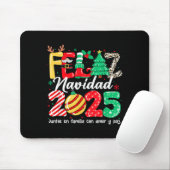 Feliz Navidad 2025 Spanish Christmas Mexican Famil Mousepad (Mit Mouse)