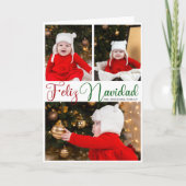 Feliz Navidad 3 Foto Falten Spanisch Weihnachten (Vorderseite)