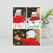 Feliz Navidad 3 Foto Niedlich Spanisch Weihnachten (Stehend Vorderseite)