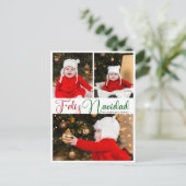 Feliz Navidad 3 Foto Niedlich Spanisch Weihnachten (Stehend Vorderseite)