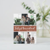 Feliz Navidad 4 Foto Feiertagspostkarte (Stehend Vorderseite)