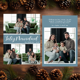Feliz Navidad 4 Photo Flat Holiday Card Feiertagskarte
