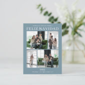 Feliz Navidad 5 Foto Feiertagspostkarte (Stehend Vorderseite)