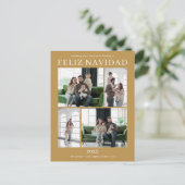 Feliz Navidad 5 Foto Feiertagspostkarte (Stehend Vorderseite)