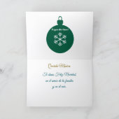 Feliz Navidad a mi novia, Spanische Weihnachtskart Karte (Innenseite)